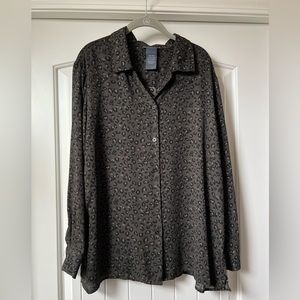 XXL Chelsea & Theodore Leopard Print Blouse